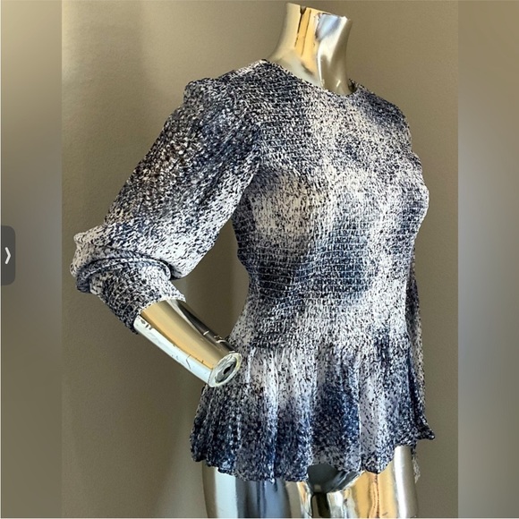 ❌SOLD❌ Tyler Boe Smocked Peplum Blouse - Picture 4 of 15